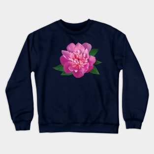 Small Pink Peony Crewneck Sweatshirt